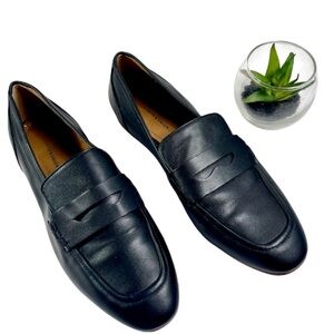 Women’s 14th & Union | Classic Round Toe Black Penny Loafers
